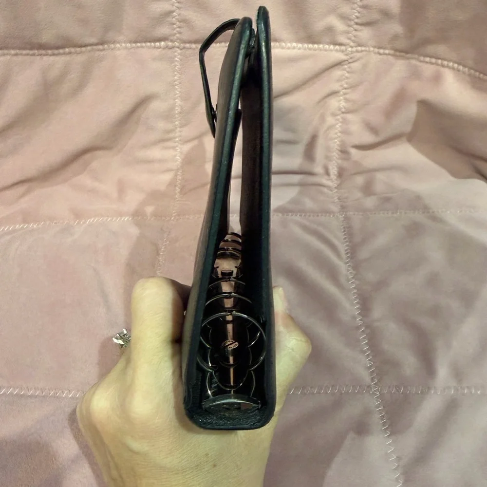 Louis Vuitton black Epi Leather Agenda MM